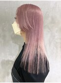 ピンクロング_チェリーブラウンフェミニンロング_ba404441