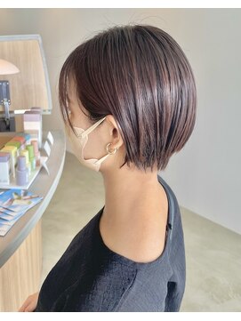 フープヘアー(HOOP.HAIR) ぱつっとショート×艶カラー
