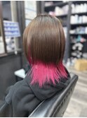 ピンク艶髪