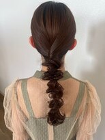 O ヘアセット編みおろしお呼ばれヘア