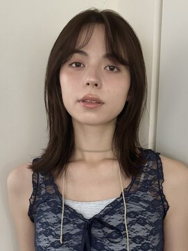 ガーランドギンザ(Garland Ginza) シースルーバング　鎖骨ボブ　結べるボブ　水素カラー