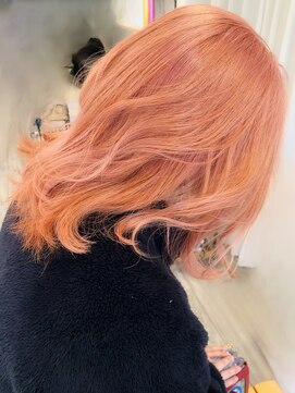 ユー イケブクロ(u Ikebukuro) ダブルカラー/ブリーチ/サーモンピンク/ピンクベージュ/池袋