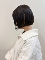 モリオ フロム ロンドン サッポロファクトリー店(morio FROM LONDON) 骨格似合わせカット　暗髪ぱつっと丸みボブ