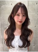 黒髪カタログ/オリーブグレー/ココアベージュ/小顔に見せるヘア