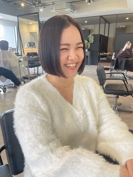 ナンバー(number+) 20代30代透明感カラーボブアッシュブラウン