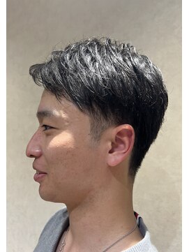 ヨシザワインク プレミアム 横浜 桜木町店(YOSHIZAWA Inc. PREMIUM) ナチュラルツーブロック刈り上げショートメンズアップバング