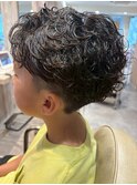 ウェット無造作パーマ◎キッズ/キッズパーマ/スパイラルパーマ