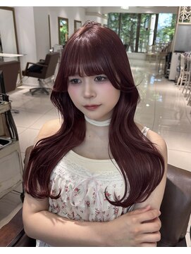 フォルテ 表参道店(FORTE) 小顔顔まわり/韓国風スタイル/カシスピンク/簡単スタイリング