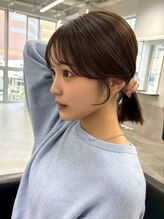 ロイオブジゼル(roi of GiseL) 小顔 顔周りカット 前髪 オリーブグレー 透明感カラー 20代30代