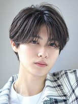 オーシャントーキョー サニー 原宿(OCEAN TOKYO Sunny)&nbsp;韓国マッシュフェザーパーマニュアンスパーマセンターパート黒髪