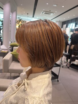 ステアケース ギンザセブン(stair:case ginza7) 大人可愛い丸みショートボブ×ナチュラルブラウン