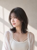 オラ ボーテ(Aura Beaute)&nbsp;髪質改善 ミディアムレイヤーボブ ダークグレージュ くびれボブ