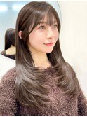 前髪イメチェンピンクベージュクールショートレイヤーカット