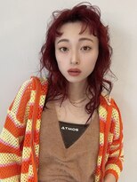 イル(ill)&nbsp;ブリーチ無し ダブルカラー チェリーレッド 大須