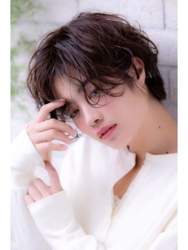 エルデ ナインズ ヘアー スタンド 川口店(elde 9's HAIR STAND) チョコレート＆プリカールの大人ガーリーのボブ風モードヘア