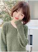 アッシュブラウン/スリークボブ/20代/30代/40代/ショート/小林