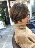 脱白髪染めハイライト×まとまるショート