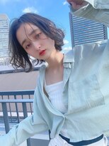 ルービック 難波(Rubik's)&nbsp;小顔オリーブカラー甘辛ミックスボブ