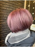 ショートボブ/バイオレットピンク/白髪隠し[東大島/東大島駅]