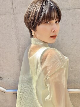 カルナ バイ エルモ(calna by ELMO) 【丸みショート×前髪あり】ハンサムショート グレーベージュ