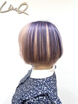 リンク(LinQ) ピンクベージュ×バイオレット ツートンカラー