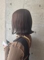 ヘアーズ ボウ トータルビューティー(hair's BEAU total beauty) 切りっぱなしのボブで可愛らしさと外ハネで大人っぽい仕上がり♪