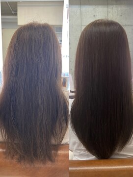 アメリア(ameria) 髪質改善ストレートでまとまりのある髪に 担当 倉島