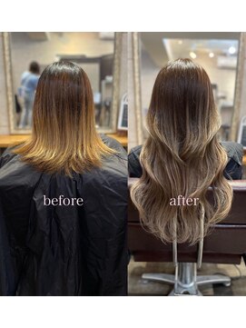 ルフレ 新宿本店2nd(Reflet) お客様カタログ＃新宿髪質改善ブリーチハイトーンエクステ韓国