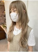 ブロンドベージュ、ウルフエクステ、ロングウルフ、エクステ