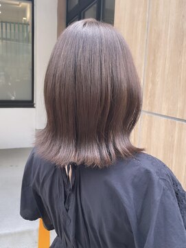 ヘアーメイクオズ(hair make O/S) |mizuho|くすみベージュこなれミディ