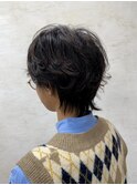 くびれレイヤー似合わせショートパーマ