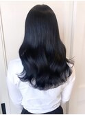 20代30代大人かわいいエクステグラデーションネイビーカラー