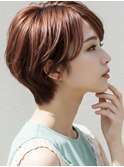 柔らか丸みショートボブ