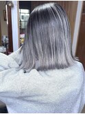 【立体感強め】コントラストバレイヤージュ×ブリーチ2回