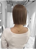 ★20代30代40代U24切りっぱなしボブ似合わせカットベージュ