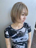 エアー 青山(AIR)&nbsp;ハイトーンウルフレイヤーショートブロンドエンドカラー