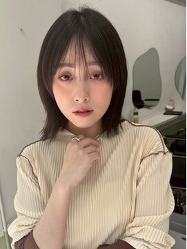 ハニーシブヤ(HONEY shibuya) レイヤーボブ/くびれヘア/外ハネ/黒髪/タッセルボブ/髪質改善1