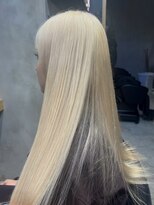 エリマ 武蔵小杉(elima)&nbsp;ハイトーンブリーチカラーホワイトブロンドヘア抜きっぱなし20代