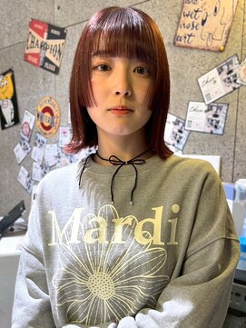 ヘアーアンドスパ フェリーチェ ミチ 野田屋町店(HAIR&SPA felice MICHI) 【feliceMICHI 別曽 遥也】レイヤーカット オレンジベージュ