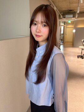 アム(amu) ロングレイヤー/フレンチバング/髪質改善酸性ストレート/美髪