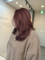 ブロンド(Blonde)&nbsp;ミディアムレイヤー　ピンクラベンダー