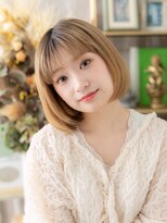 モッズヘア 越谷(mod's hair) ハイトーンミルクティーブラウン/似合わせカット/顎ラインボブg