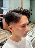 MEN’S HAIR/サーフカール/刈り上げセンターパート/柏