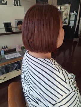 ローレン(LOREM) デザインカラー秋ピンク×ボブ10.16