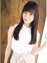 ローラン(ROULAND)&nbsp;フリンジバングベリーピンクロング