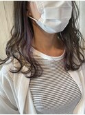 #インナーカラー#ラベンダー#くすみピンク#ピンクベージュ