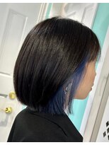 マティーナ ヘアー 池袋(Matina hair)&nbsp;【ボブ×インナーブルー】20代30代40代50代
