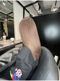 透明感ミルクティーベージュ赤味消しミディアム艶髪美髪