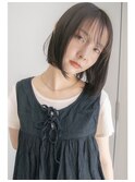 大人かわいい前髪セシルカットココアブラウンフリンジウェーブ