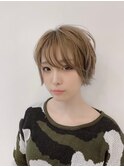 大人かわいい前髪セシルカットココアブラウンフリンジウェーブ